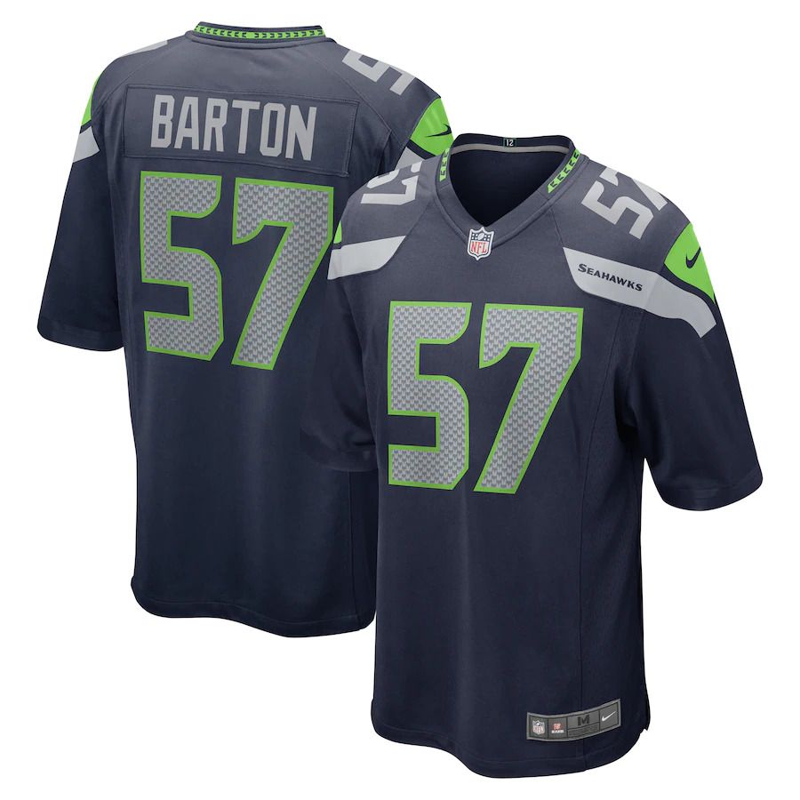 Men Seattle Seahawks #57 Cody Barton Nike College Navy Game NFL Jersey